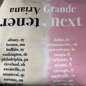 Ariana grande tour crewneck